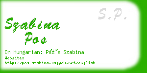 szabina pos business card